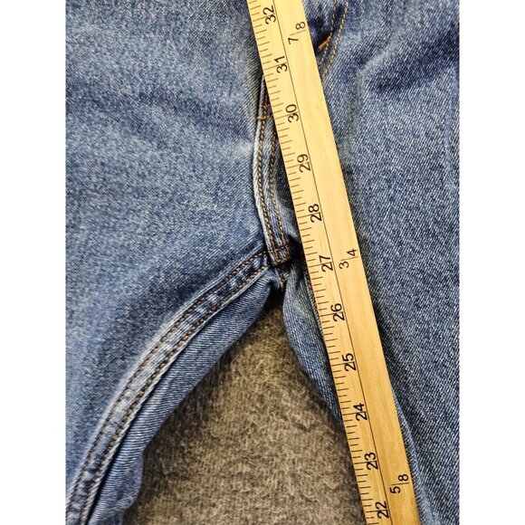 Levis 505 Jeans Mens 38x30 Blue Med Wash Denim Regular Fit Straight Leg Classic - Picture 6 of 10